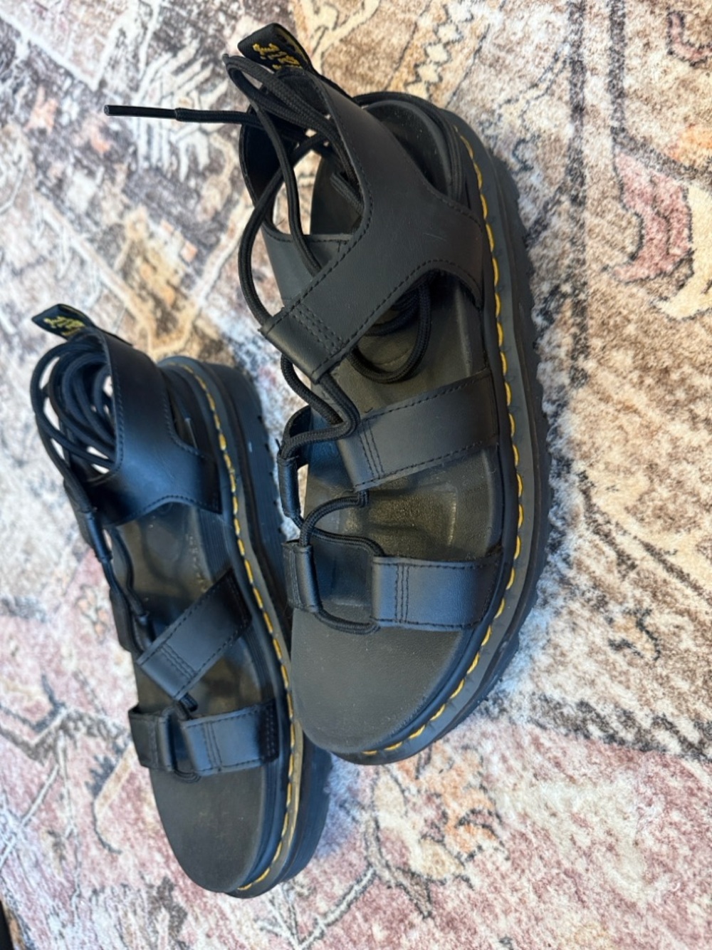 Dr. Martens Black Lace-Up Platform Gladiator Sandals Sz 8 women - Picture 6 of 6